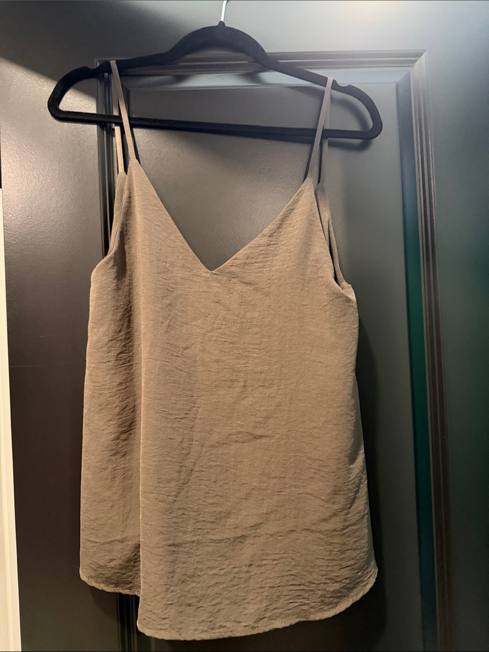 audrey Taupe V-Neck Spaghetti Strap Camisole
